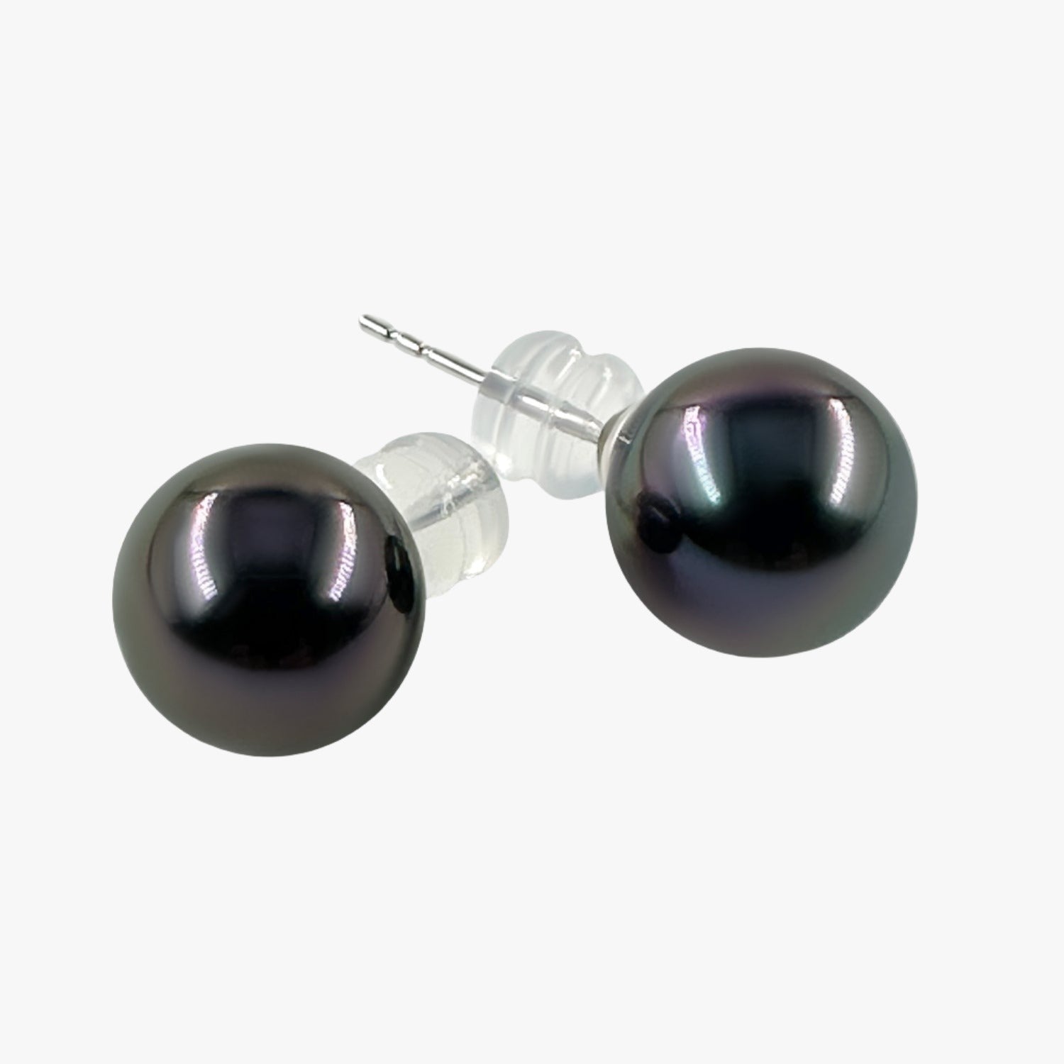 10mm Grey Tahitian Pearl Stud Earrings