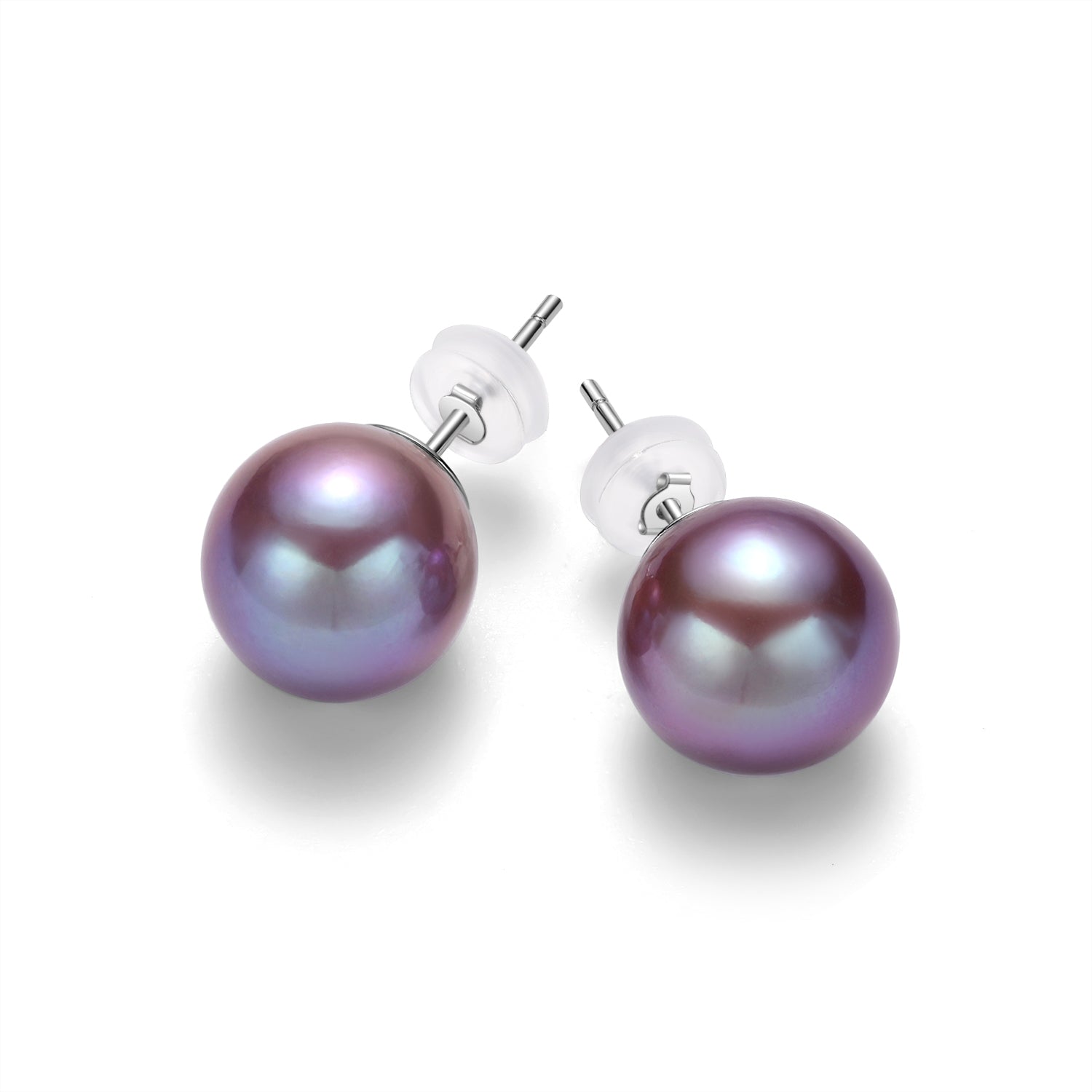 10mm Purple Freshwater Edison Pearl Stud Earrings
