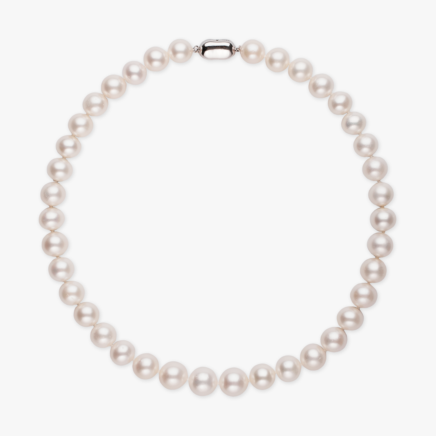 10-12MM AAA White Freshwater Pearl Necklace