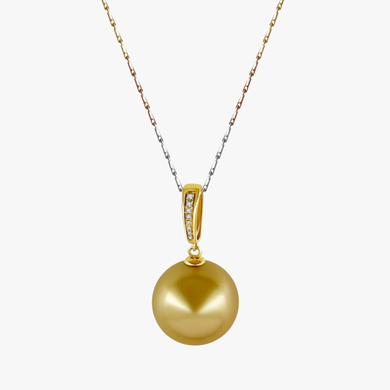 15mm Gold South Sea Oval Pearl Pendant