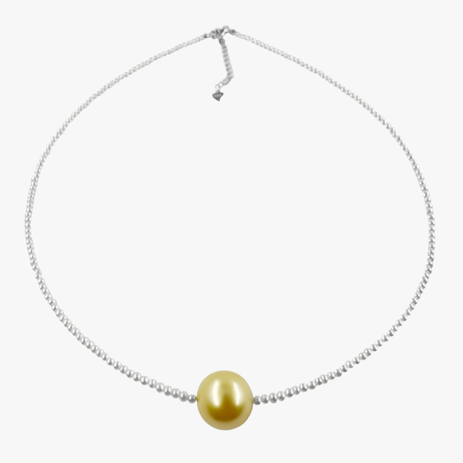 14mm Gold South Sea Pearl Beaded Necklace