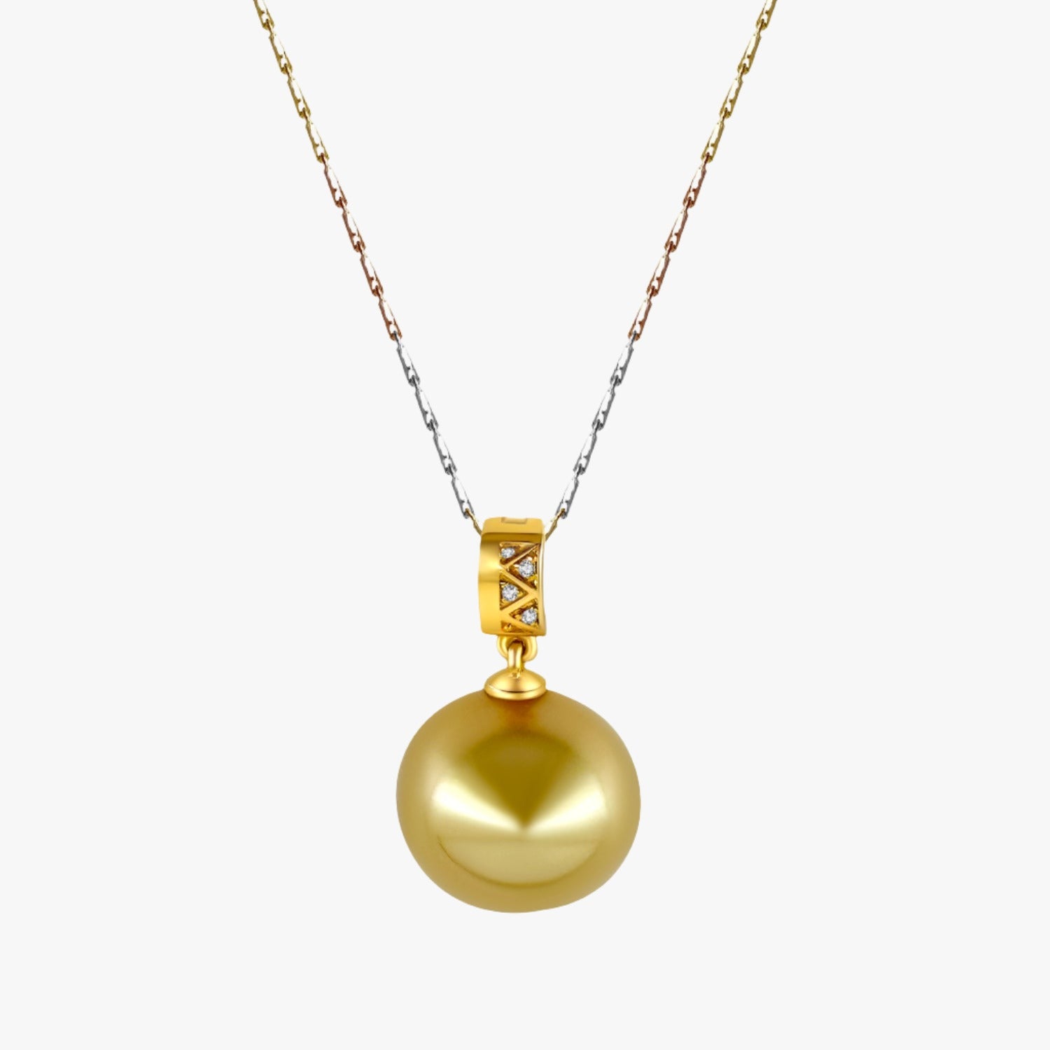 15mm Gold South Sea Oval Pearl Pendant