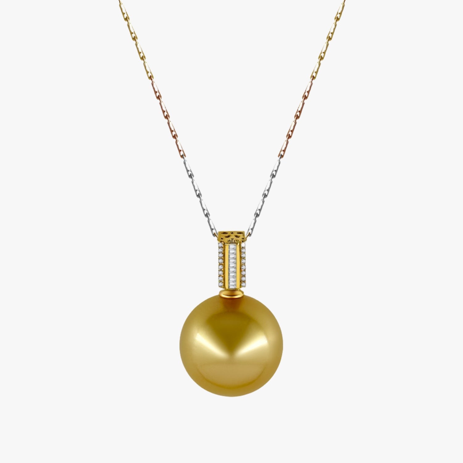 15mm AAA Gold South Sea Cultured Pearl Pendant