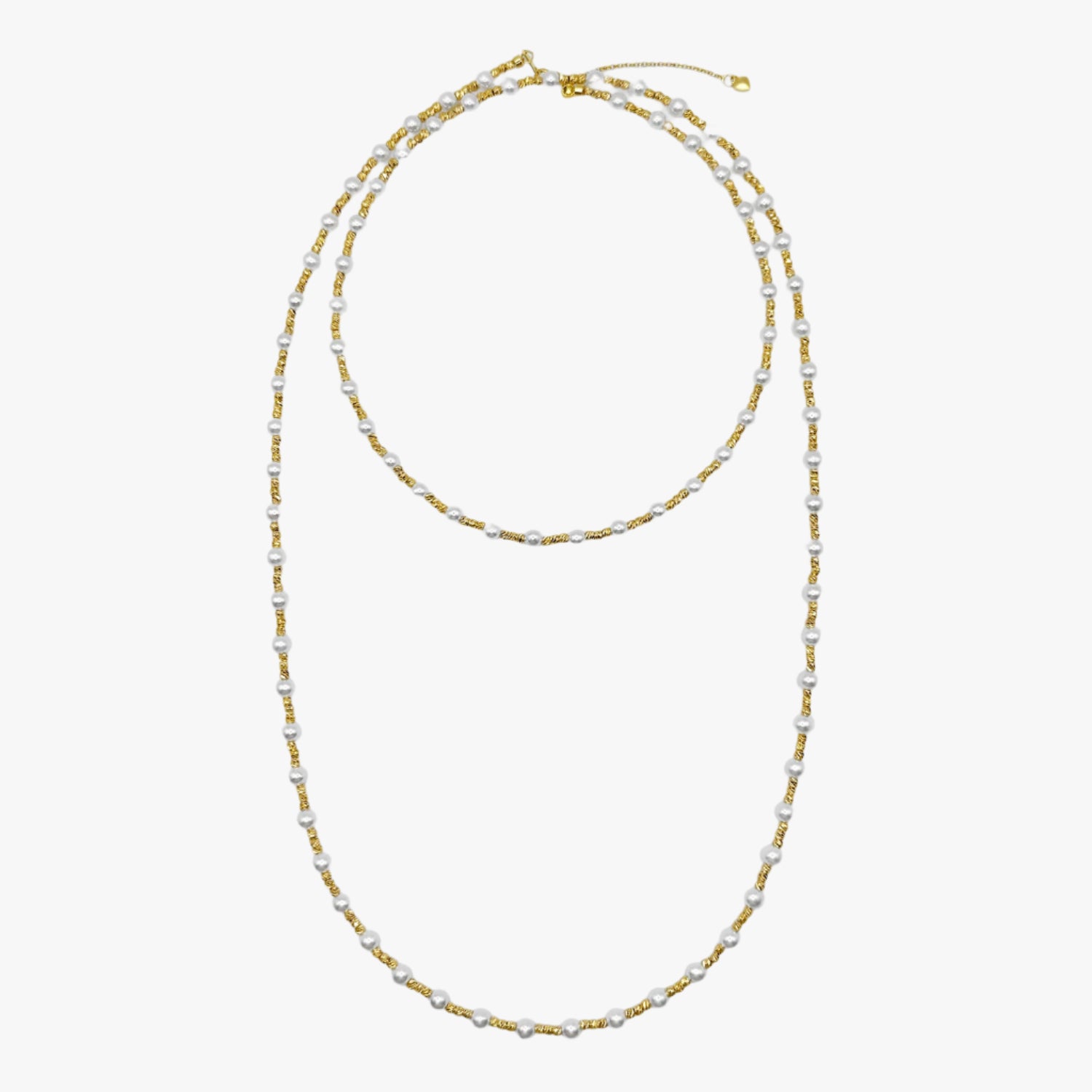 4mm Freshwater Pearl Beaded Tincup Adjustable Necklace