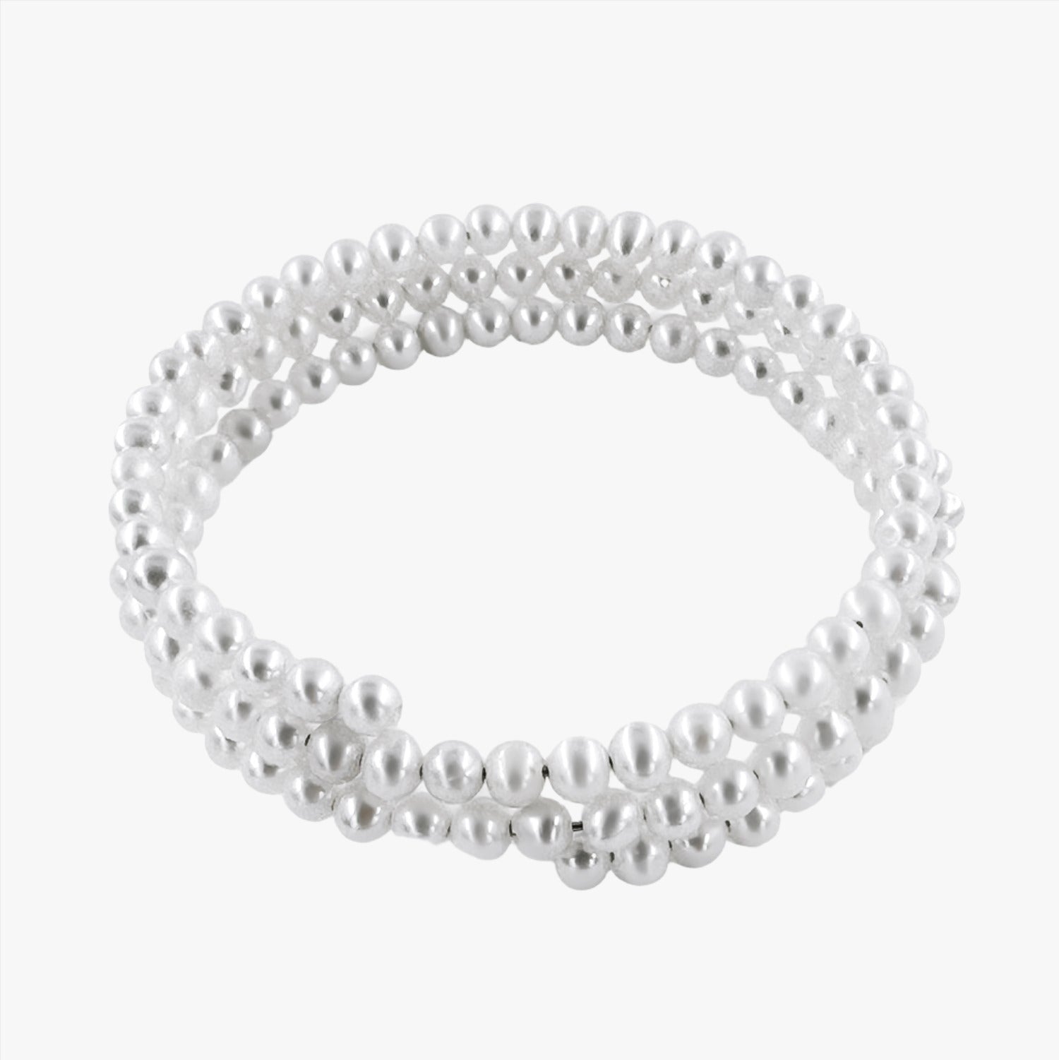 5mm White Freshwater Pearl Bangle Bracelet