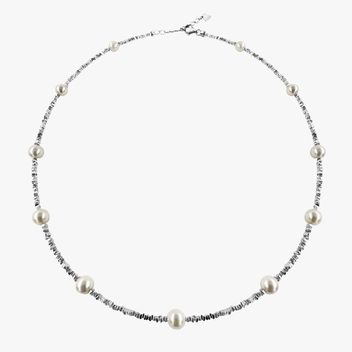 5.5mm White Akoya Beaded Tincup Necklace