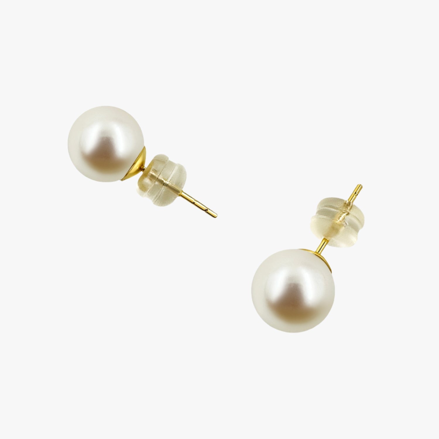 Akoya Pearl Stud Earrings in White or Grey