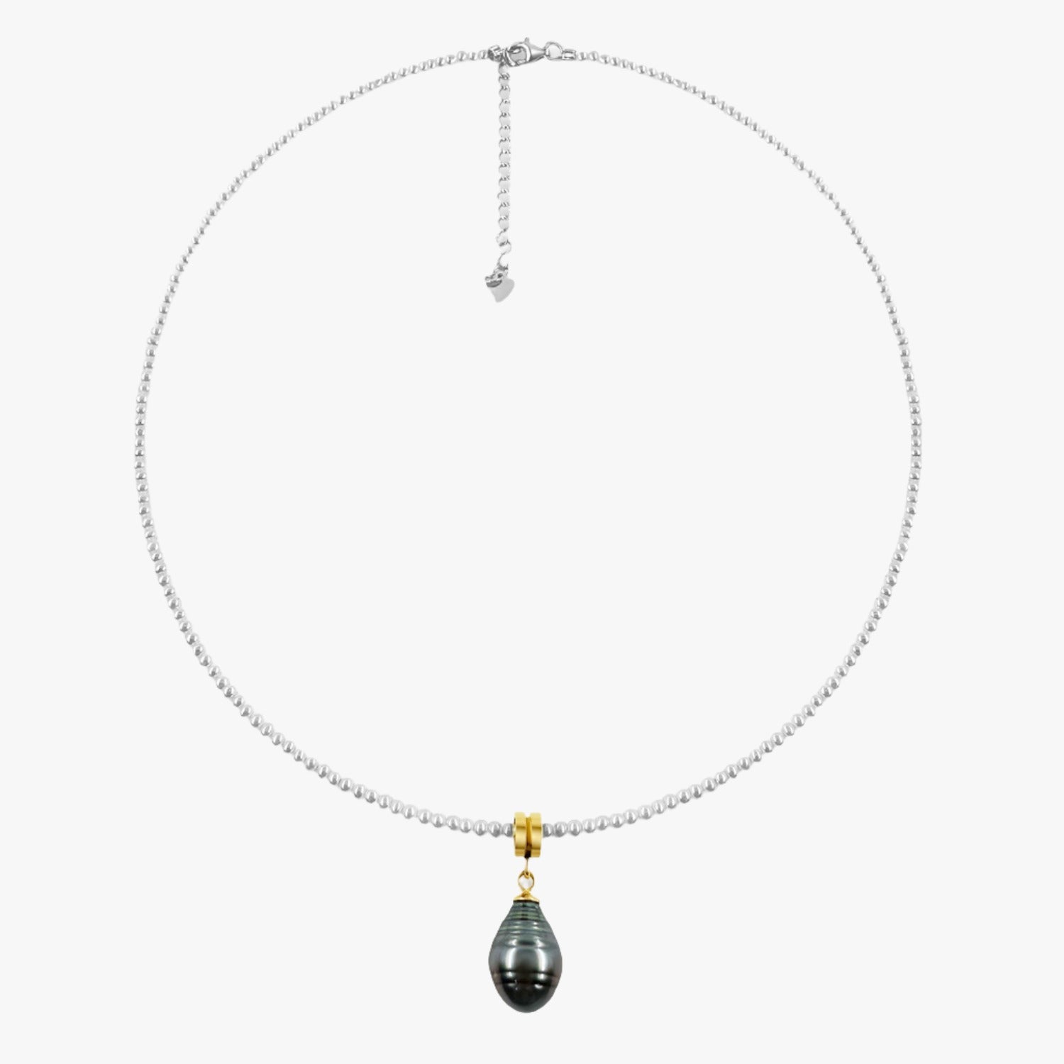 11mm Platinum Gray Tahitian Pearl Necklace