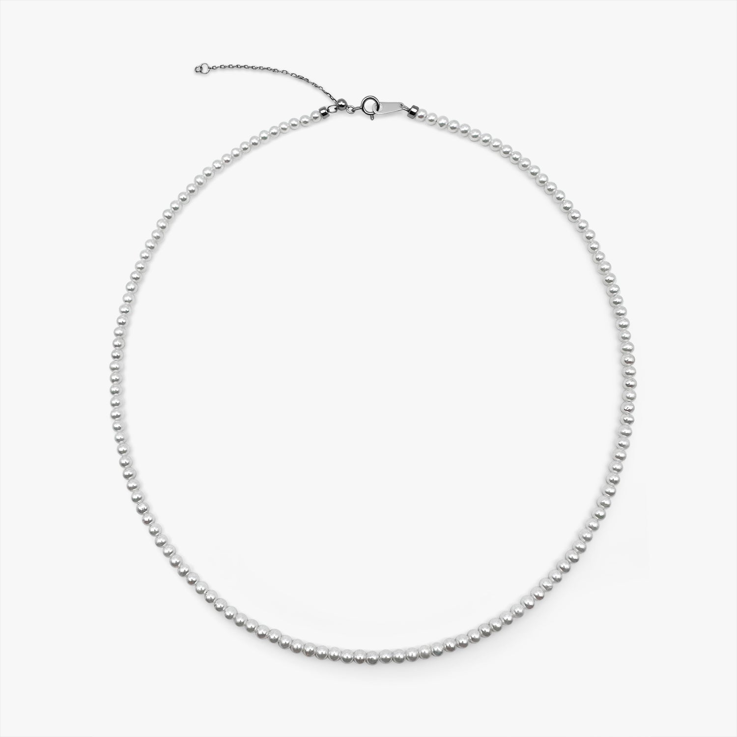3MM AA White Freshwater Pearl Necklace