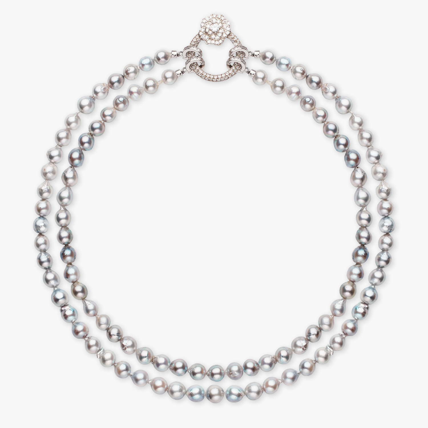 7MM AAA Grey Japanese Akoya Cultured Pearl 32" Necklace