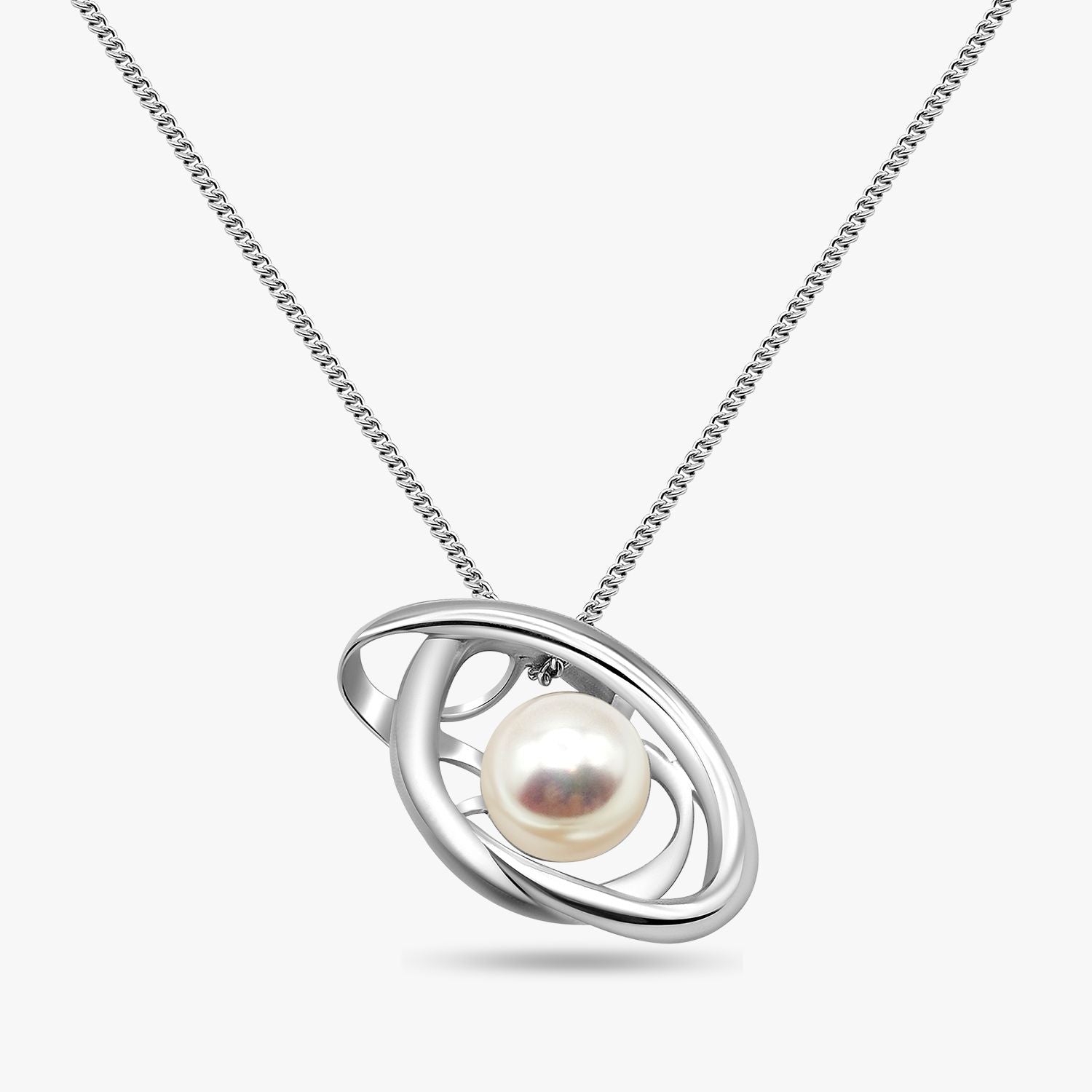 9MM AAA White Akoya Pendant.
