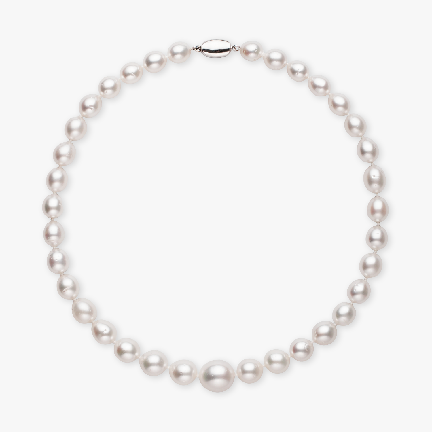 9-19MM White South Sea Peal Necklace